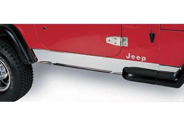 Rocker Panel Cover, Stainless Steel; Jeep Wrangler TJ (11145.02 / JM-03928 / Rugged Ridge)
