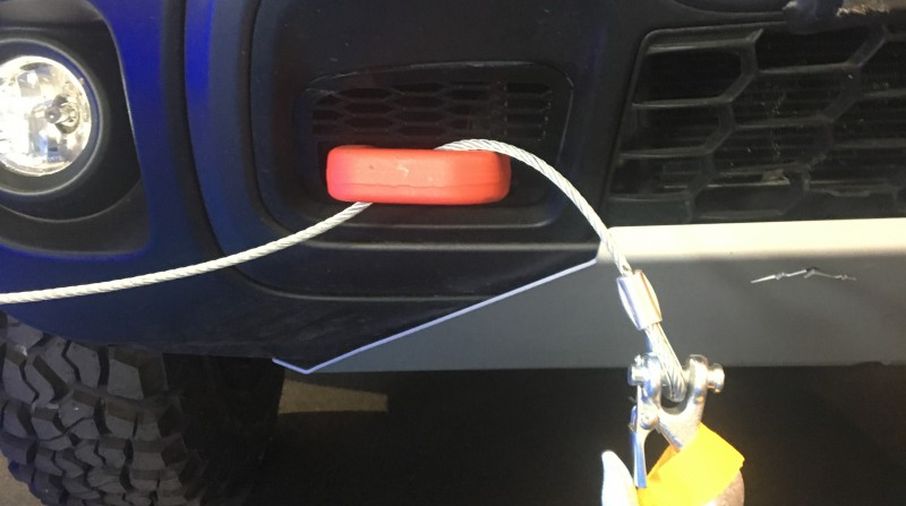 Red Tow Hook Kit, Front, Renegade Trailhawk (JR1012) Jeepey Jeep