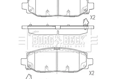 Brake Pads, Rear, JL (68386838AA / JM-06854 / Allmakes 4x4)