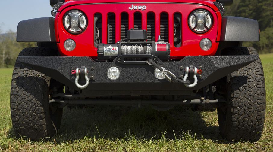 Front Recovery Bumper, Spartan Without Overrider, JK (11548.03 / JM-03863 / Rugged Ridge)