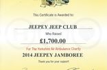 Jeepey Jamboree raised  £1700 for the YAA