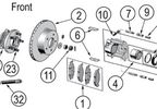 Front Caliper Piston Repair Kit (5252614 / JM-00031 / Crown Automotive)