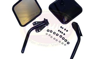 Complete Side Mirror Set (Black) (5462736K / JM-00599 / Crown Automotive)