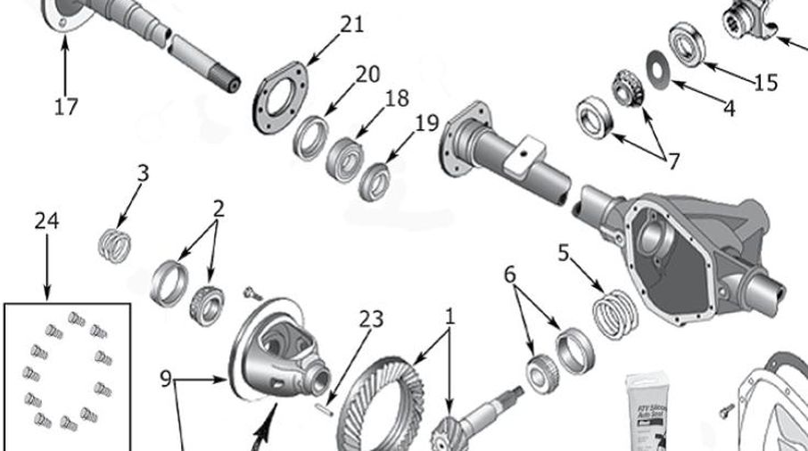 Rear Axle Shaft Bearing Kit (Dana 44 TJ) (D44TJBK ) Jeepey Jeep parts, spares and accessories