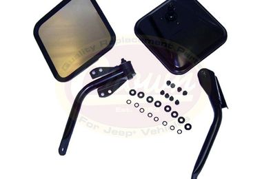 Complete Side Mirror Set (Black) (5462736K / JM-00599 / Crown Automotive)