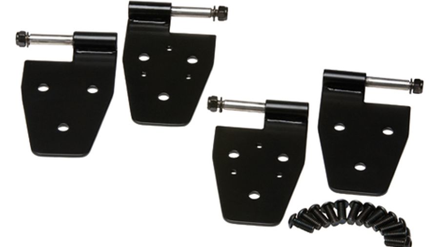 Door Hinges Black 4 Pieces Steel 1/2 Doors  YJ (AS1526.11 / JM - 07309 / DuraTrail)