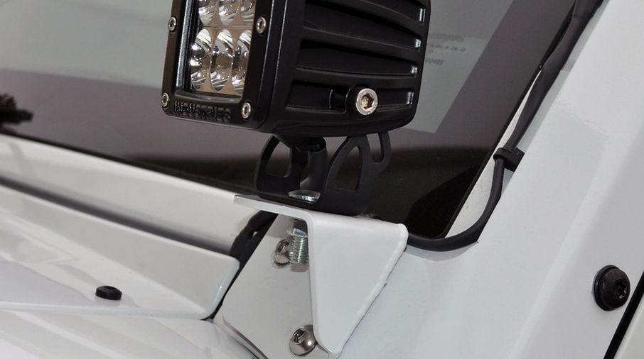 JK windscreen frame light bracket set (AS1513.25E / JM-06852 / DuraTrail)