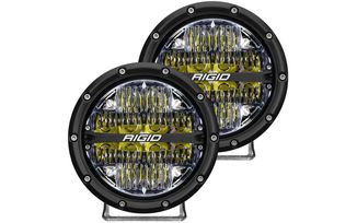 360-SERIES 6" LED Lights, Driving Beam, White Backlight (RIG36204 / JM-06028 / RIGID Industries)