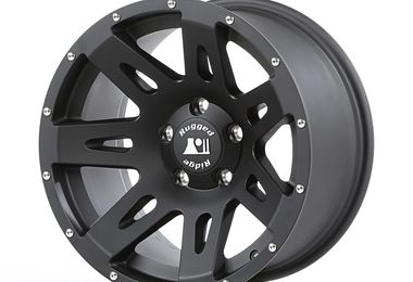 XHD Aluminum Wheel, Black Satin, 17X8.5 (ET+10), JK / JL (15301.60 / JM-04381J / Rugged Ridge)