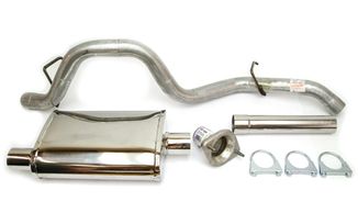 Cat back exhaust system, Stainless Steel 4.0-L, TJ 00-06 (AS0274.24 / JM-03156 / DuraTrail)