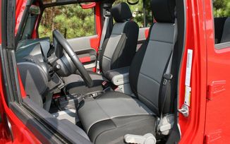 Neoprene Front Seat Covers, Black/Gray, 07-10 (13214.09 / JM-02572 / Rugged Ridge)
