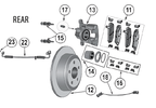 Rear Caliper Piston Kit Repair Kit (68003882AA / JM-00853 / Crown Automotive)